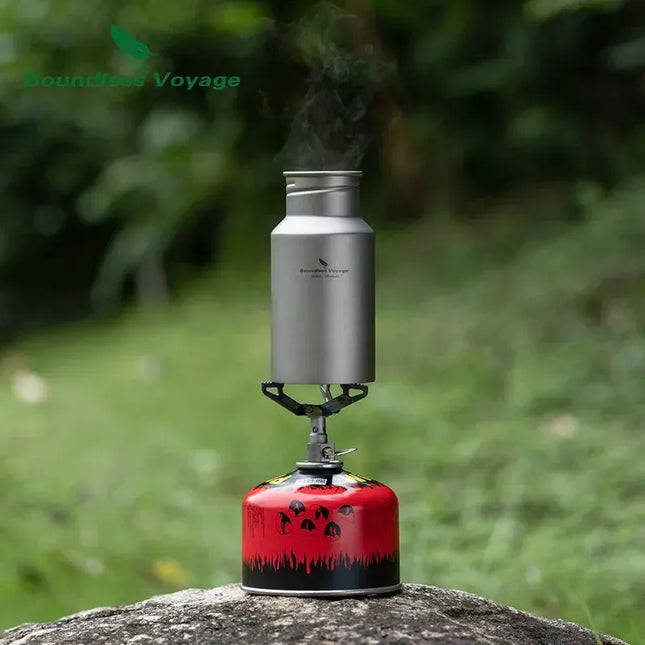 EcoWarra Boundless Voyage Titanium Water Bottle with Lid Wide Mouth Leak-Proof Reusable Sport Drinking Bottle for Camping 400/550/750ml