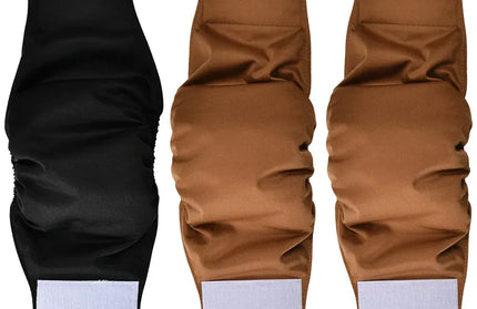 EcoWarra Brown2pcs Black1pcs / Waist 37-43cm 3 Pack Washable Male Dog Diaper Pet Sanitary Panties For Small Medium Dogs Adjustable Nappy Belly Band Wrap Diapers Pug Supp;ies
