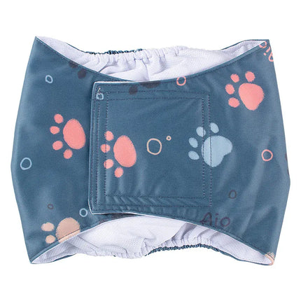 EcoWarra C / L Washable Male Dog Diaper Pet Sanitary Panties Reusable Nappy Belly Band Wrap Diapers Leak Proof Pee Pant for Dogs