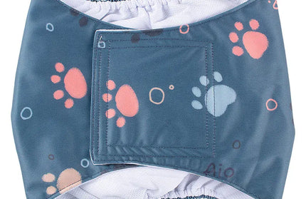 EcoWarra C / M Washable Male Dog Diaper Pet Sanitary Panties Reusable Nappy Belly Band Wrap Diapers Leak Proof Pee Pant for Dogs