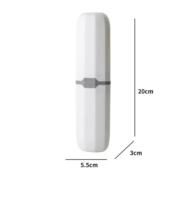 EcoWarra C transparent white Portable Toothpaste Toothbrush Protect Holder Case Travel Camping Storage Box Protect Toothbrush Toothpaste from Dirt and Damage