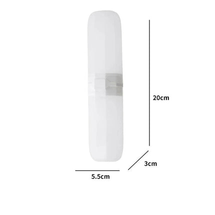 EcoWarra C white Portable Toothpaste Toothbrush Protect Holder Case Travel Camping Storage Box Protect Toothbrush Toothpaste from Dirt and Damage