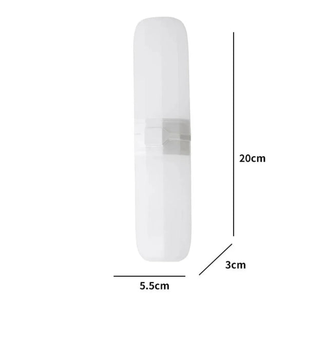 EcoWarra C white Portable Toothpaste Toothbrush Protect Holder Case Travel Camping Storage Box Protect Toothbrush Toothpaste from Dirt and Damage