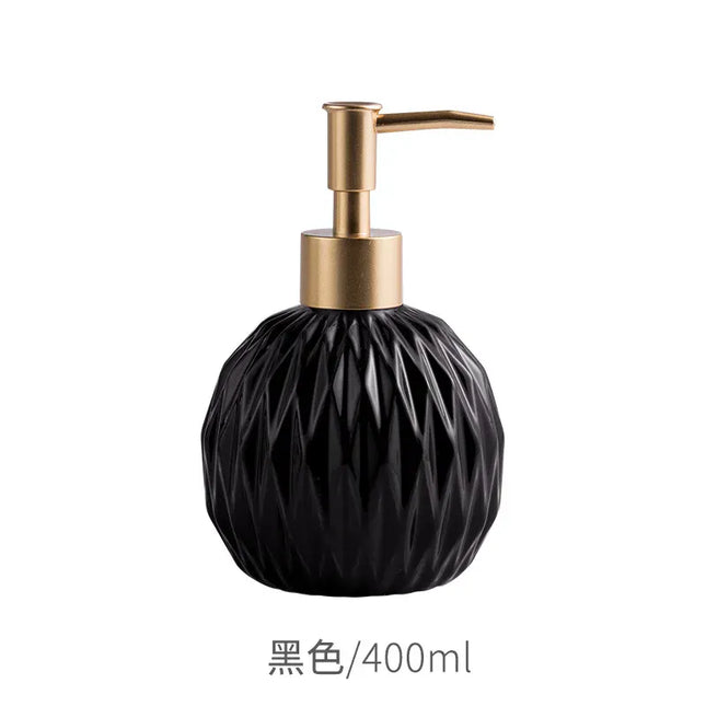 EcoWarra Ceramic Bathroom Reusable Soap Dispenser Lotion Bottles Liquid Pump Bottle Lotion Dispenser Soap Dispenser Bathroom Decoration