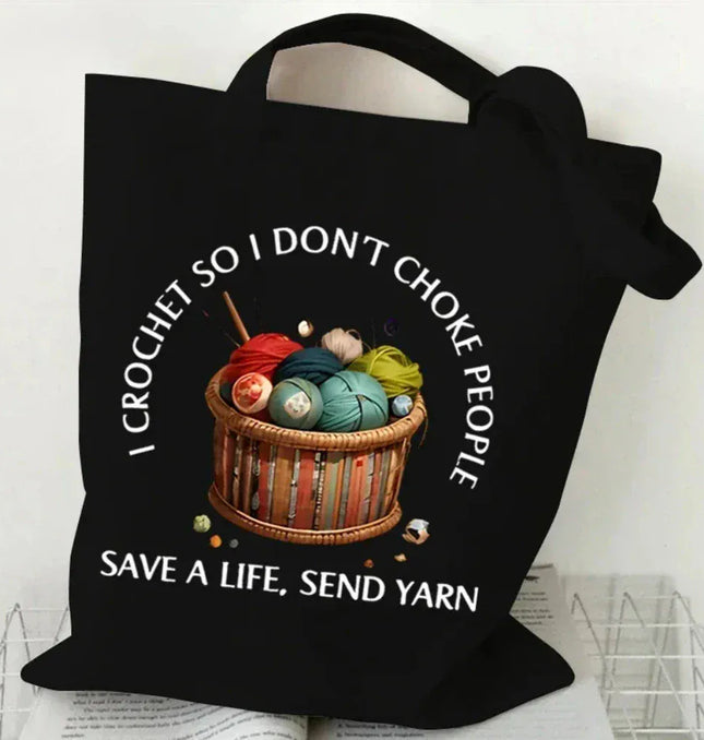 EcoWarra Classic Wool Ball Knitted Handbagfor Women Canvas Tote Bag Eco Shoulder Bag Large-capacity Durable Yoga Bag Travel Commute Use