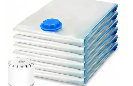 EcoWarra Compressed bag electric pump, travel vacuum bag pump, mini vacuum sealant machine, food space savings, food organizer
