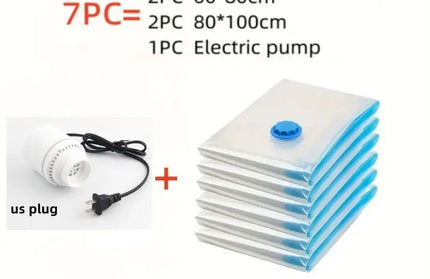 EcoWarra Compressed bag electric pump, travel vacuum bag pump, mini vacuum sealant machine, food space savings, food organizer