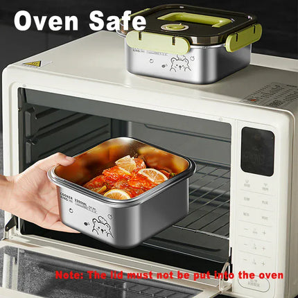 EcoWarra COOKER KING 420ml-6200ml Large Capacity Stainless Steel Food Storage Container, Fridge/Oven Safe, Lunch Box for Travel, Picnic