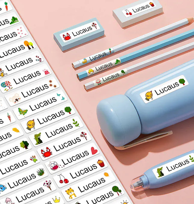EcoWarra Custom Name Stickers Personalized Waterproof Labels for Bottles,Cups,Kids Stationery-Unique Designs, Durable & Eco-Friendly Gift