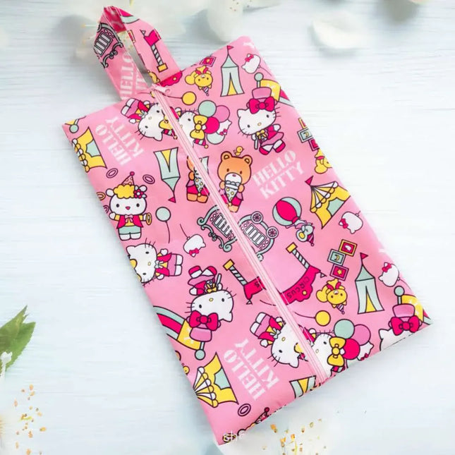 EcoWarra Cute Hello Kitty Shoe Storage Bag Waterproof Dust Bag Shoe Cover Moisture Proof Towel Clothing Travel Shoe Bag Christmas Gift