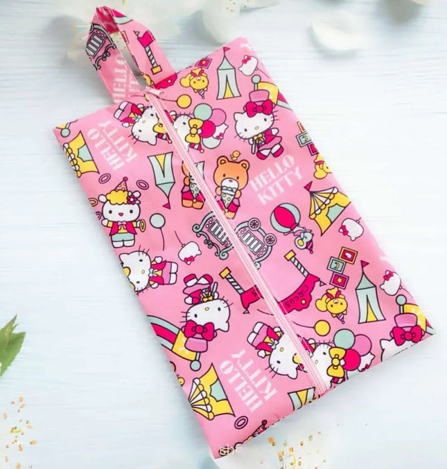 EcoWarra Cute Hello Kitty Shoe Storage Bag Waterproof Dust Bag Shoe Cover Moisture Proof Towel Clothing Travel Shoe Bag Christmas Gift