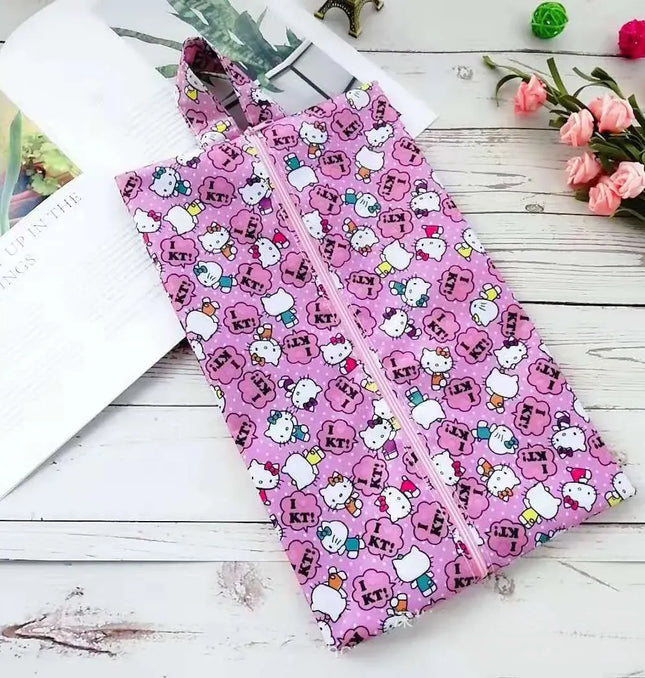 EcoWarra Cute Hello Kitty Shoe Storage Bag Waterproof Dust Bag Shoe Cover Moisture Proof Towel Clothing Travel Shoe Bag Christmas Gift