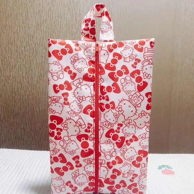 EcoWarra Cute Hello Kitty Shoe Storage Bag Waterproof Dust Bag Shoe Cover Moisture Proof Towel Clothing Travel Shoe Bag Christmas Gift