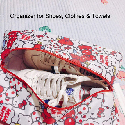 EcoWarra Cute Hello Kitty Shoe Storage Bag Waterproof Dust Bag Shoe Cover Moisture Proof Towel Clothing Travel Shoe Bag Christmas Gift