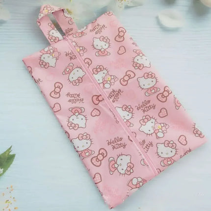 EcoWarra Cute Hello Kitty Shoe Storage Bag Waterproof Dust Bag Shoe Cover Moisture Proof Towel Clothing Travel Shoe Bag Christmas Gift