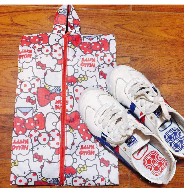EcoWarra Cute Hello Kitty Shoe Storage Bag Waterproof Dust Bag Shoe Cover Moisture Proof Towel Clothing Travel Shoe Bag Christmas Gift