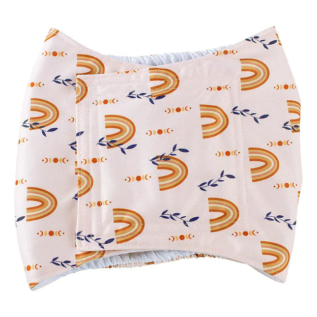 EcoWarra D / L Washable Male Dog Diaper Pet Sanitary Panties Reusable Nappy Belly Band Wrap Diapers Leak Proof Pee Pant for Dogs