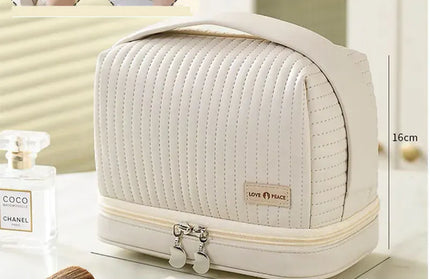 EcoWarra D Large Capcity Makeup Pouch Cosmetic Bags For Women Make Up Organizer Portable Beauty Case Travel Essentials Toiletry Washbag