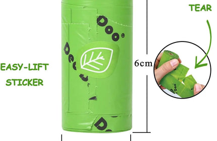EcoWarra DeoDoo Biodegradable Dog Poop Bags Bulk Biobase Scented Poo Bag Degradable Cat Waste Bags Eco-Friendly Doggie Bolsas Caca Perro