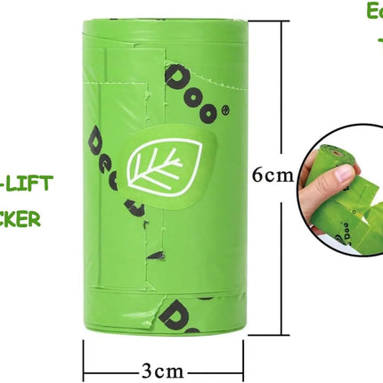 EcoWarra DeoDoo Biodegradable Dog Poop Bags Bulk Biobase Scented Poo Bag Degradable Cat Waste Bags Eco-Friendly Doggie Bolsas Caca Perro