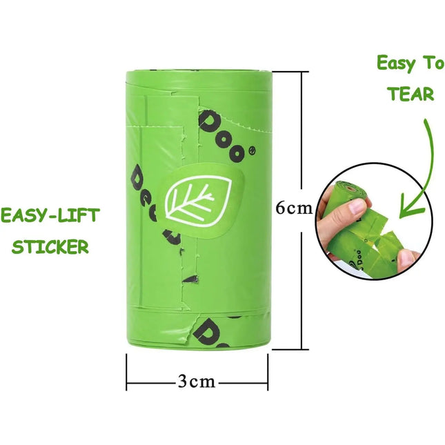 EcoWarra DeoDoo Biodegradable Dog Poop Bags Bulk Biobase Scented Poo Bag Degradable Cat Waste Bags Eco-Friendly Doggie Bolsas Caca Perro