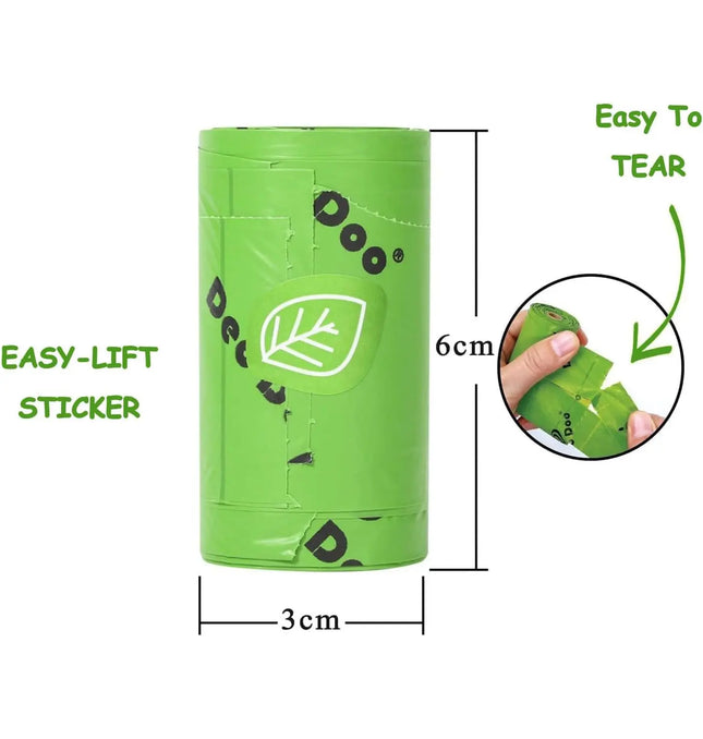 EcoWarra DeoDoo Biodegradable Dog Poop Bags Bulk Biobase Scented Poo Bag Degradable Cat Waste Bags Eco-Friendly Doggie Bolsas Caca Perro