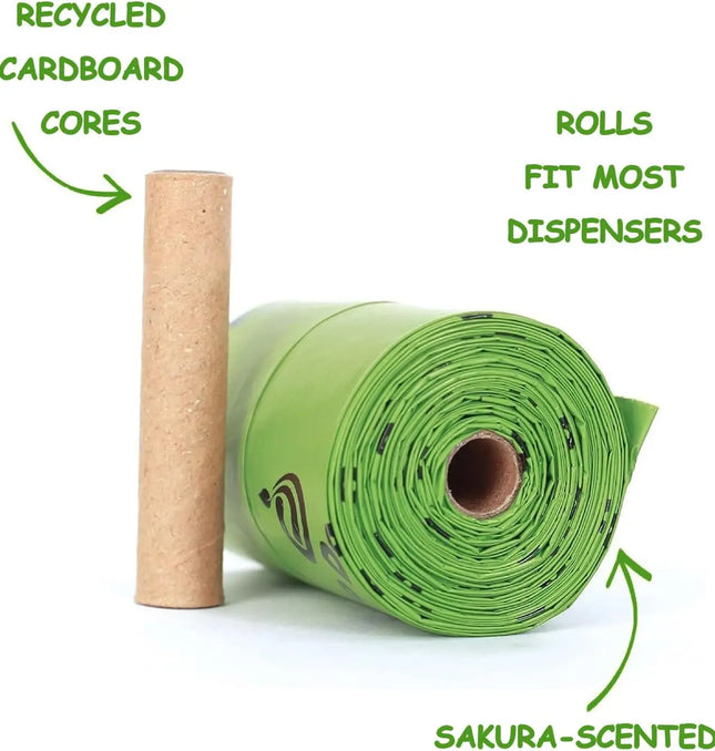EcoWarra DeoDoo Biodegradable Dog Poop Bags Bulk Biobase Scented Poo Bag Degradable Cat Waste Bags Eco-Friendly Doggie Bolsas Caca Perro