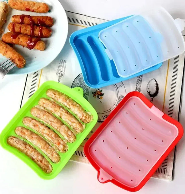 EcoWarra DIY Grade Silicone Sausage Mold Baby Food Supplement Tool Home Made Hot Dog Ham Baking Mold Mold kitchen accessories gadgets