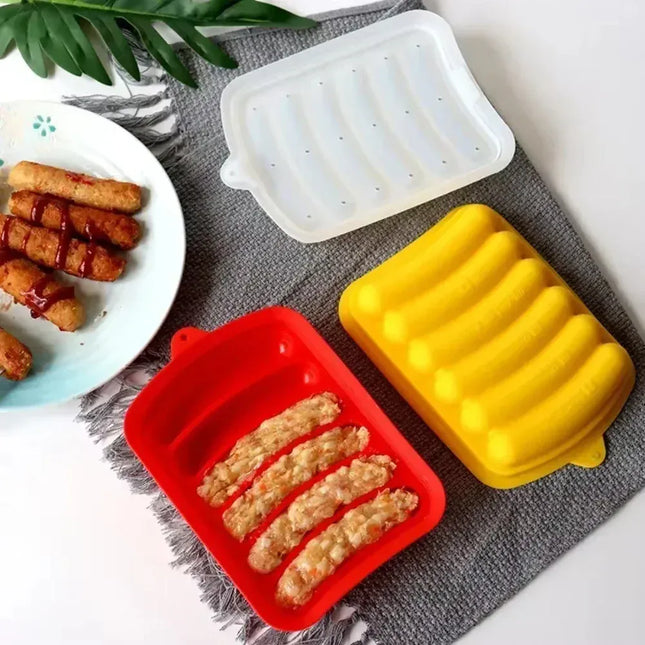 EcoWarra DIY Grade Silicone Sausage Mold Baby Food Supplement Tool Home Made Hot Dog Ham Baking Mold Mold kitchen accessories gadgets