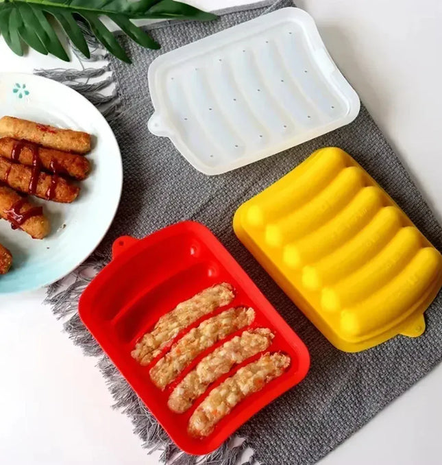 EcoWarra DIY Grade Silicone Sausage Mold Baby Food Supplement Tool Home Made Hot Dog Ham Baking Mold Mold kitchen accessories gadgets