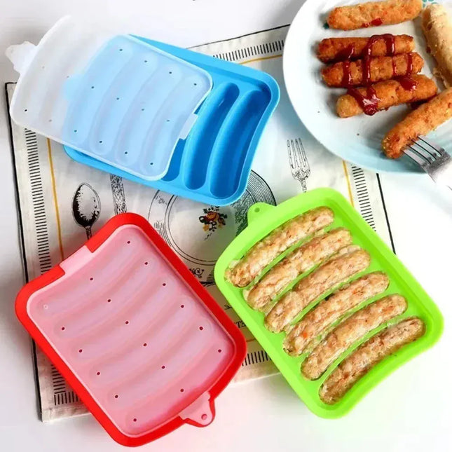 EcoWarra DIY Grade Silicone Sausage Mold Baby Food Supplement Tool Home Made Hot Dog Ham Baking Mold Mold kitchen accessories gadgets