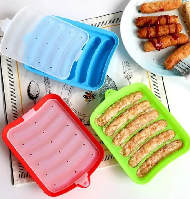 EcoWarra DIY Grade Silicone Sausage Mold Baby Food Supplement Tool Home Made Hot Dog Ham Baking Mold Mold kitchen accessories gadgets