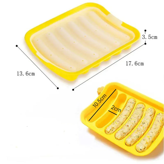 EcoWarra DIY Grade Silicone Sausage Mold Baby Food Supplement Tool Home Made Hot Dog Ham Baking Mold Mold kitchen accessories gadgets