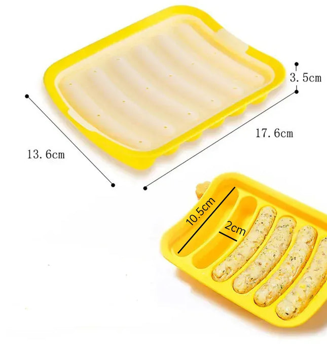 EcoWarra DIY Grade Silicone Sausage Mold Baby Food Supplement Tool Home Made Hot Dog Ham Baking Mold Mold kitchen accessories gadgets