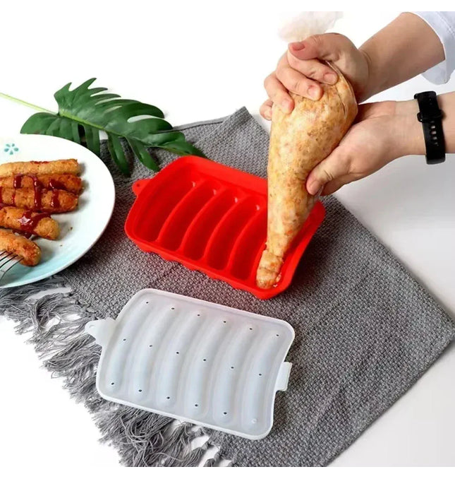 EcoWarra DIY Grade Silicone Sausage Mold Baby Food Supplement Tool Home Made Hot Dog Ham Baking Mold Mold kitchen accessories gadgets