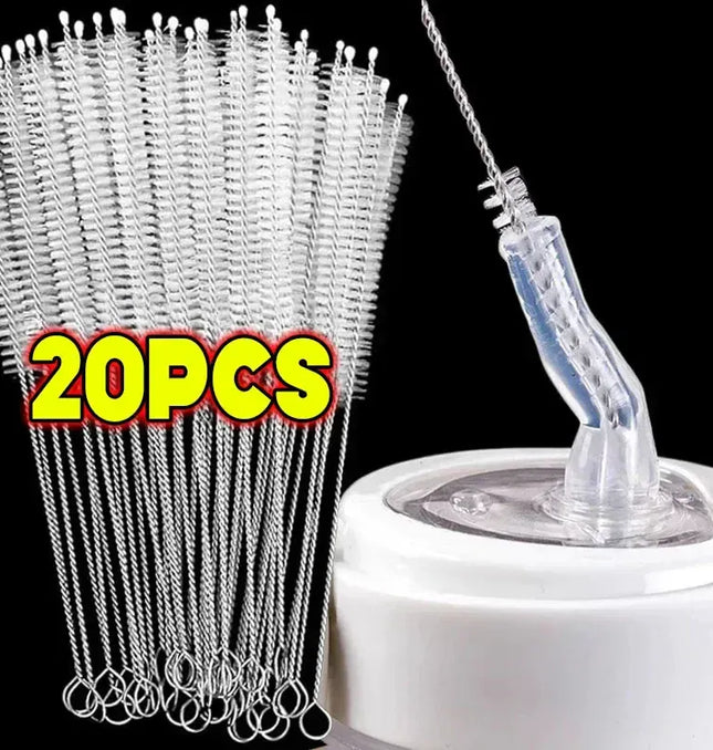 EcoWarra Drinking Straw Cleaning Brush Kit Reusable Tube Pipe Cleaner Nylon Stainless Steel Long Cleaning Brushes for Baby Cup Bottles