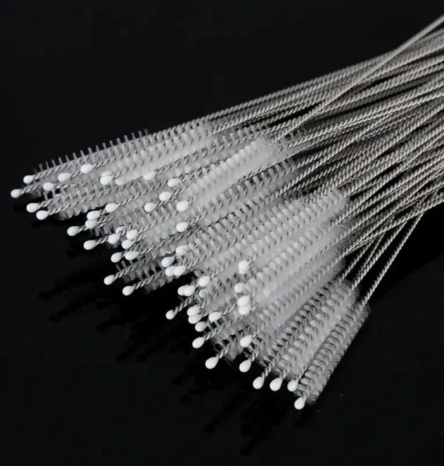 EcoWarra Drinking Straw Cleaning Brush Kit Reusable Tube Pipe Cleaner Nylon Stainless Steel Long Cleaning Brushes for Baby Cup Bottles