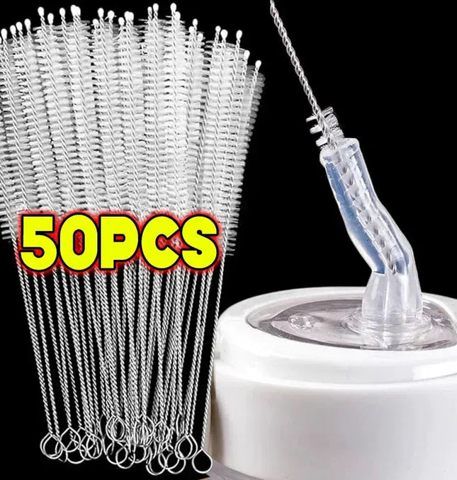 EcoWarra Drinking Straw Cleaning Brush Kit Reusable Tube Pipe Cleaner Nylon Stainless Steel Long Cleaning Brushes for Baby Cup Bottles