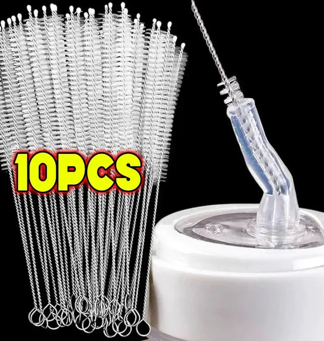 EcoWarra Drinking Straw Cleaning Brush Kit Reusable Tube Pipe Cleaner Nylon Stainless Steel Long Cleaning Brushes for Baby Cup Bottles