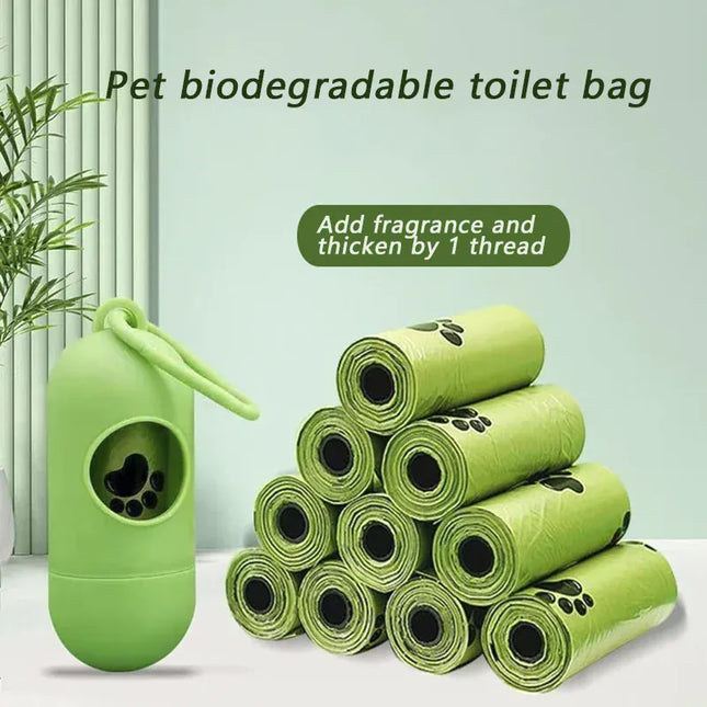 EcoWarra Eco-Friendly Dog Poop Bags Biodegradable Compostable Scented Plant-Based PLA+PBAT Flushable Pet Waste Bags for Dogs and Cats