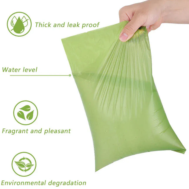 EcoWarra Eco-Friendly Dog Poop Bags Biodegradable Compostable Scented Plant-Based PLA+PBAT Flushable Pet Waste Bags for Dogs and Cats