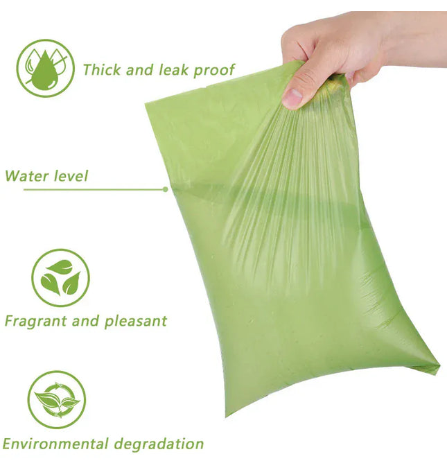 EcoWarra Eco-Friendly Dog Poop Bags Biodegradable Compostable Scented Plant-Based PLA+PBAT Flushable Pet Waste Bags for Dogs and Cats