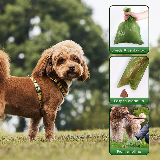 EcoWarra Eco-Friendly Dog Poop Bags Biodegradable Compostable Scented Plant-Based PLA+PBAT Flushable Pet Waste Bags for Dogs and Cats