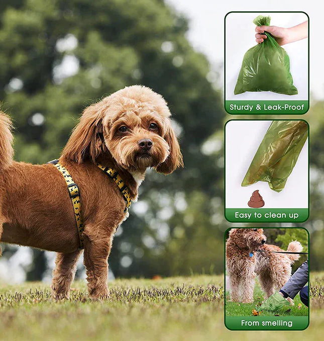 EcoWarra Eco-Friendly Dog Poop Bags Biodegradable Compostable Scented Plant-Based PLA+PBAT Flushable Pet Waste Bags for Dogs and Cats
