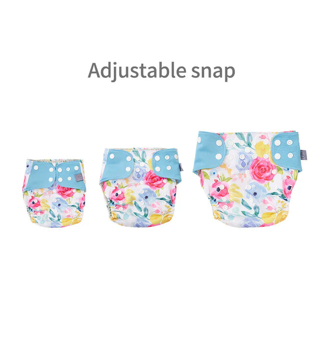 EcoWarra Elinfant ECO-friendly Gray Mesh Cloth New 4pcs/set Washable Pocket Diaper Adjustable Reusable fralda Ecological Cloth Diaper