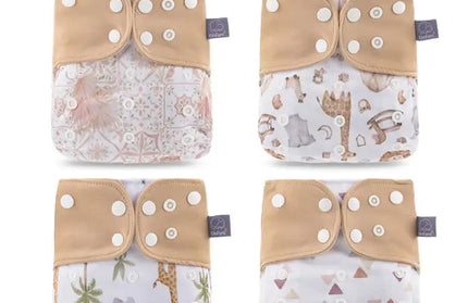 EcoWarra ES061-SD22 / only cloth diaper Elinfant ECO-friendly Gray Mesh Cloth New 4pcs/set Washable Pocket Diaper Adjustable Reusable fralda Ecological Cloth Diaper