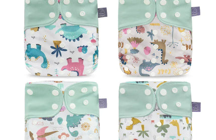 EcoWarra ES061-SD35 / only cloth diaper Elinfant ECO-friendly Gray Mesh Cloth New 4pcs/set Washable Pocket Diaper Adjustable Reusable fralda Ecological Cloth Diaper