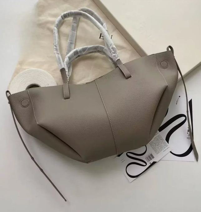 EcoWarra Fashionable French wing bag genuine leather tote bag niche hand-held large capacity shoulder underarm bag, good gift