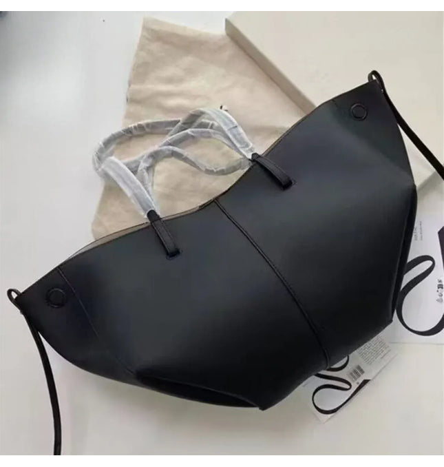 EcoWarra Fashionable French wing bag genuine leather tote bag niche hand-held large capacity shoulder underarm bag, good gift