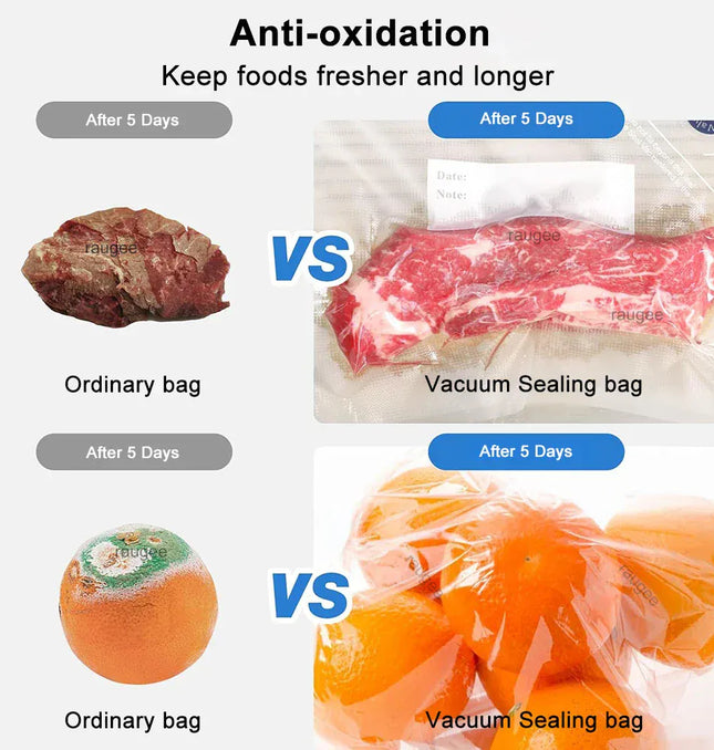 EcoWarra Food Vacuum Bags Reusable Vacuum Bags Small Large Size Vacuum Sealed Food Bags Food Storage Bag 10Pcs Vacuum Packaging Bags
